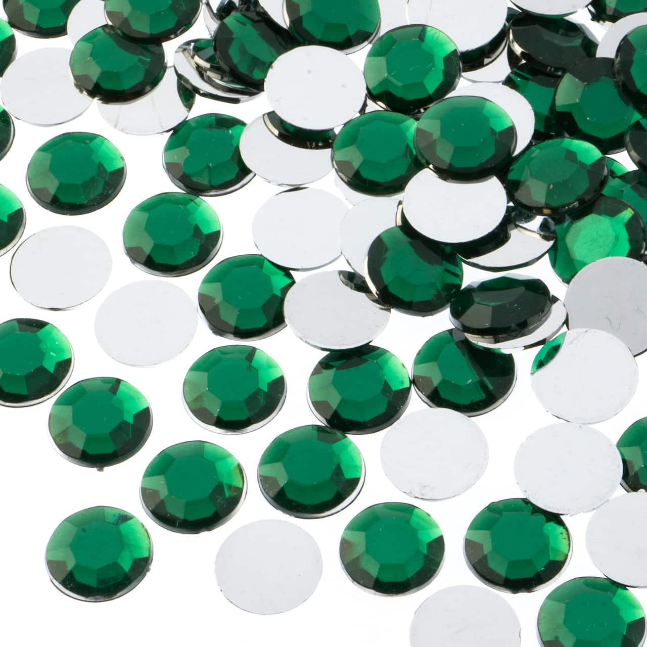 John Bead 12mm Acrylic Round Flat Back Rhinestones, 400ct.